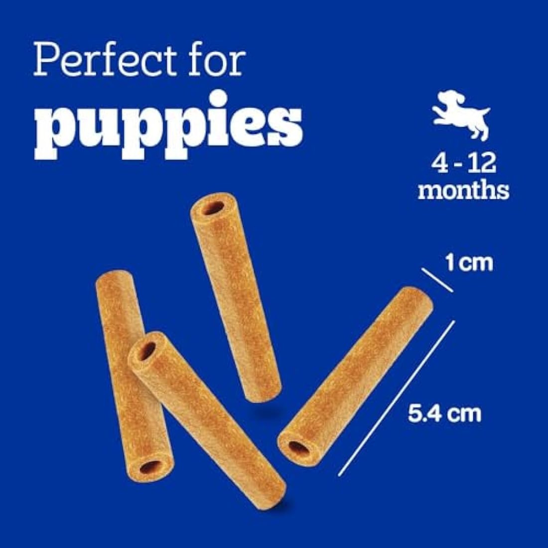 Pedigree Puppy Denta Tubo - Daily Dental chews for puppies, 54 Sticks - Pack of 18 (18 x 3 Sticks)