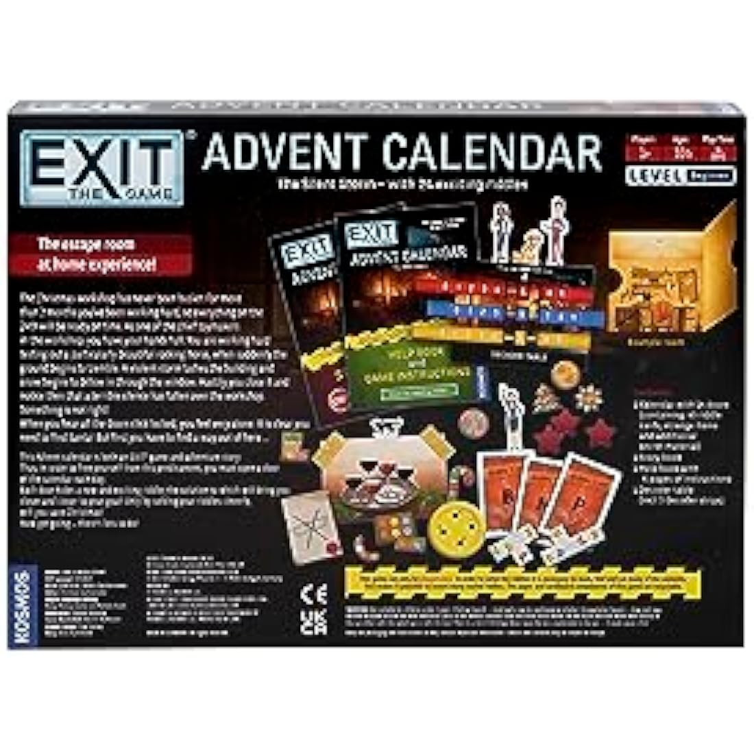 Thames & Kosmos EXIT: Advent Calendar - The Silent Storm, Escape Room Card Game, Family Games for Game Night, Holiday Season Games for Adults and Kids, For 1+ Players, Ages 10+