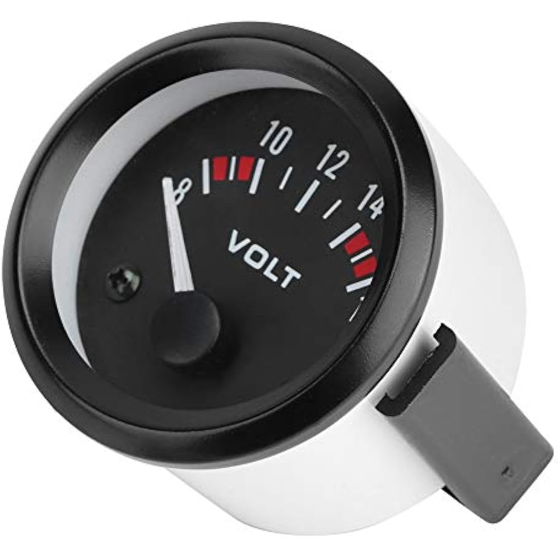 Car Universal 12V Voltmeter, 52mm Voltage Meter Gauge 8-16V BX100007 Aluminum Alloy Automotive Replacement Voltmeter Gauges for Most 12V Car
