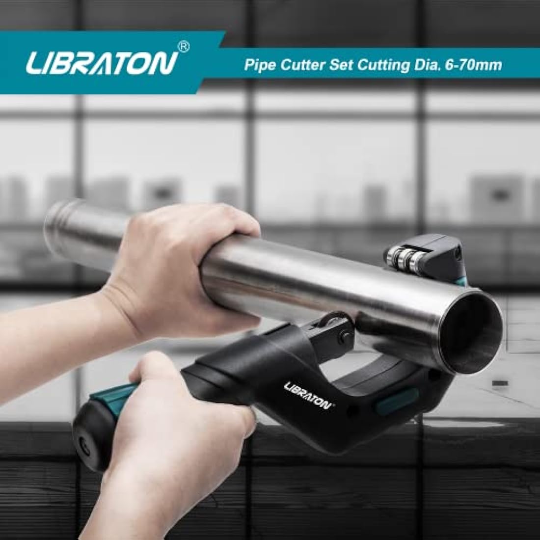 Libraton Copper Pipe Cutter, Tube Cutter 6-70mm, Stainless Steel Pipe Cutter Heavy-Duty, with High-Speed Steel Deburring Tool, for Copper Pipe, PVC Pipe and Thin Stainless Steel Tube