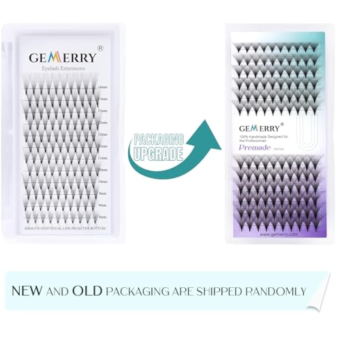 Pre Made Fan Eyelash Extensions 8D Fans 0.07mm D Curl 8-14mm Mix 8D Cluster Eyelash Extension Premade Fans Volume Russian Individual Lashes Cluster Gemerry Fan Lash Extensions(0.07-8D-D curl-Mix)