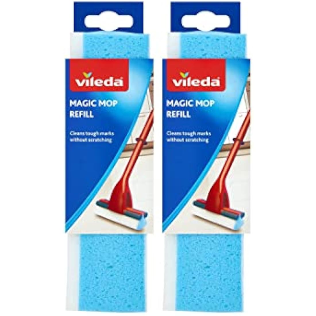 Vileda Magic Mop Refill Pack of 2 Mop Head Replacements Vileda Head