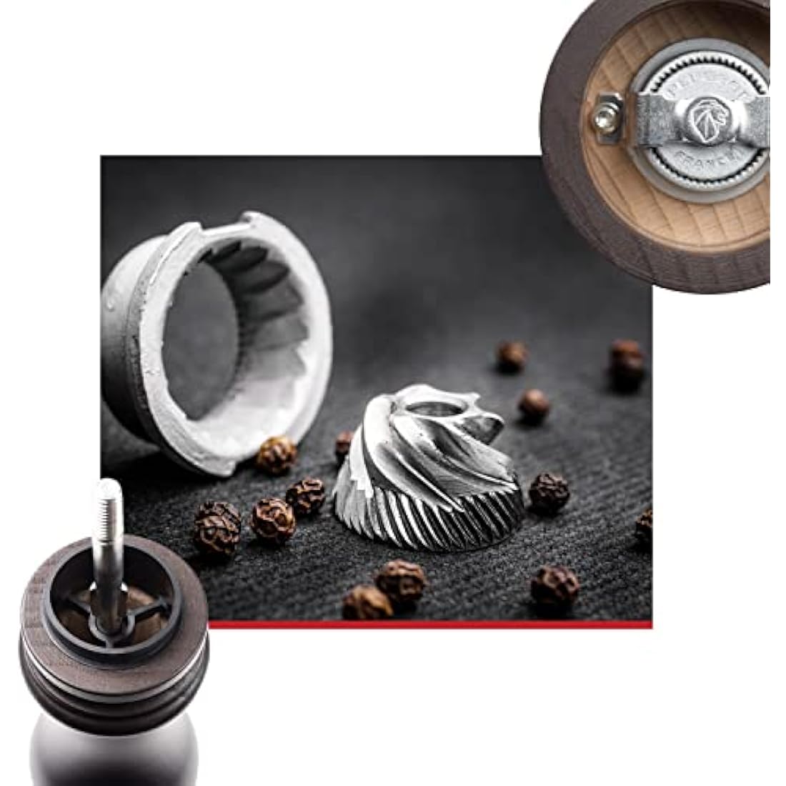 PEUGEOT - Paris 22 cm Pepper Mill - Classic Grind System - Made with PEFC Certified Wood - Lifetime Guaranteed Mechanism - Made in France - Chocolate Colour