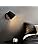 Black Wall Light for Bedroom,Wood Wall Lamp with Switch Industrial,Aluminum Shade 360°Rotatable,Modern Indoor Wall Lighting for Bedside,Living Room,Hallway,Stairs,Bathroom,Storeroom,Reading Lamp E27