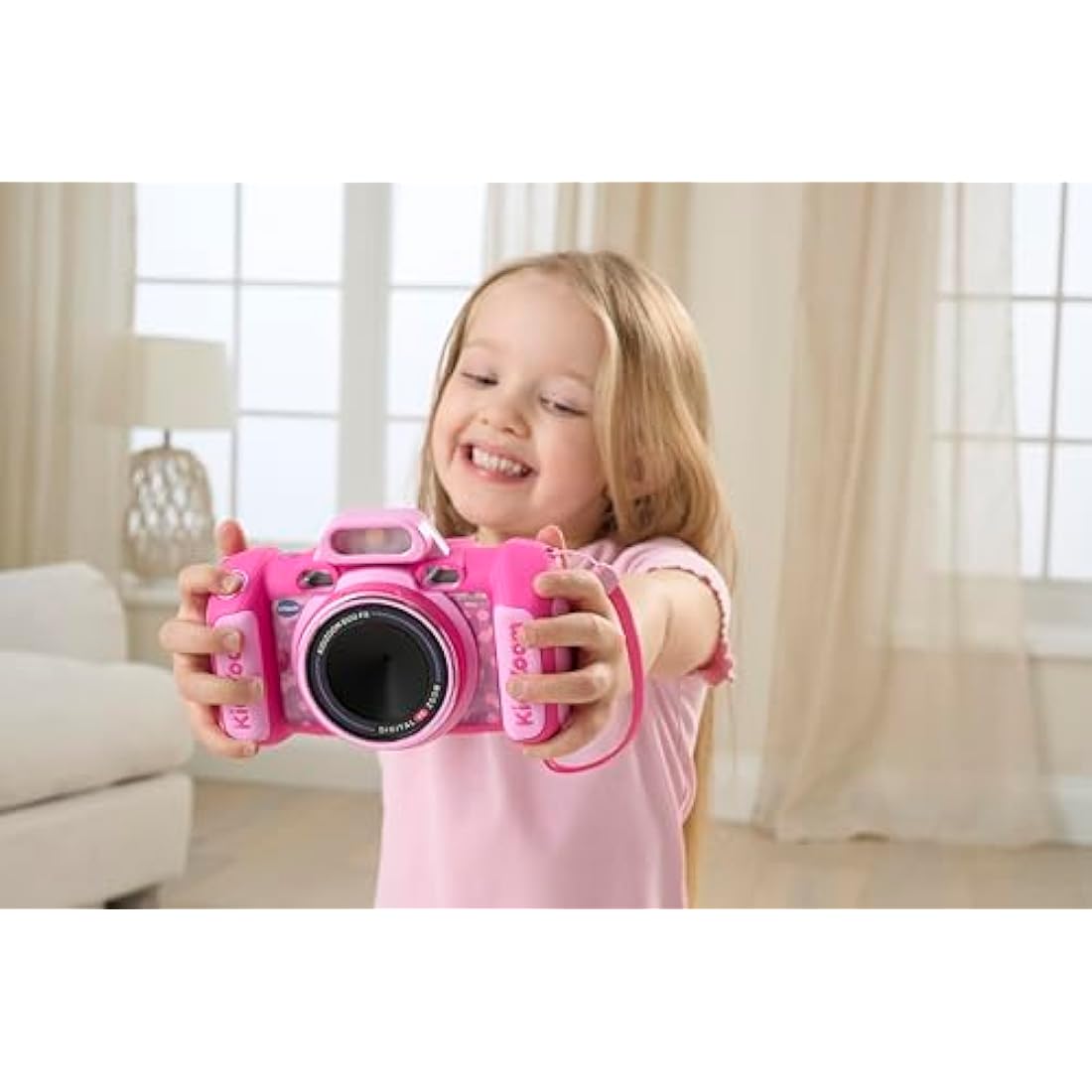 VTech KidiZoom Duo FX, Kids Camera with Colour Screen, 8MP, Photos, Selfies & Videos, AR Filters, 20 games, 75 photo & video effects, filters & frames, for Infants aged 3, 4, 5, 6, 7 + years, Pink
