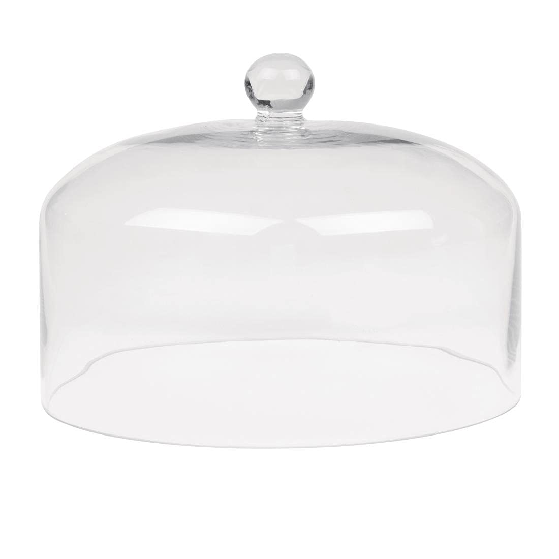Olympia Glass Cake Stand Dome Lid, 285(Dia) x 200(H) mm, High Clarity Clear Glass, Protects Homemade Cakes Afternoon Tea Scones, Fits Base CS013 (sold