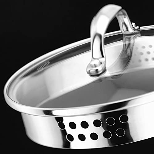 Stellar Profile Stainless Steel Draining Saucepan with Lid 20cm 3.25L Induction Ready, Oven Safe, Dishwasher