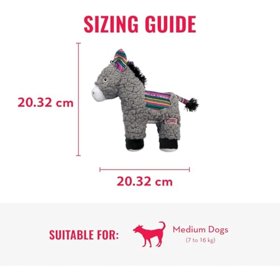KONG Sherps Donkey Medium Dog Toy