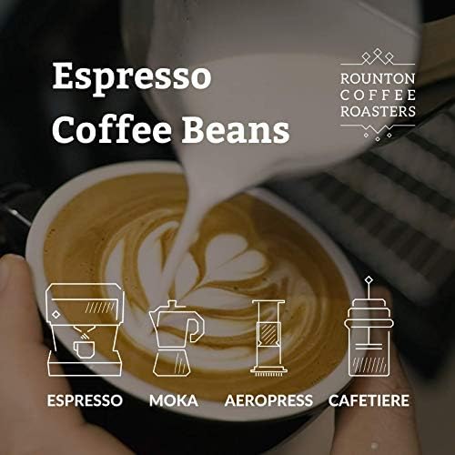 Rounton Coffee Roasters | Colombian Rich Roast 1kg | Strong Dark Roast Whole Beans | Roasted in Yorkshire | 100% Arabica | Speciality Coffee Bags | Columbian Coffee