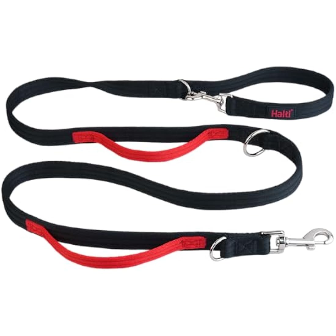 Company of Animals HALTI Control Lead Size Large Black, 2m, Professional Dog Lead to Stop Pulling, Perfect for Puppy Walks, Easy to Use Double-Ended Dog Training Lead with 2 Handles