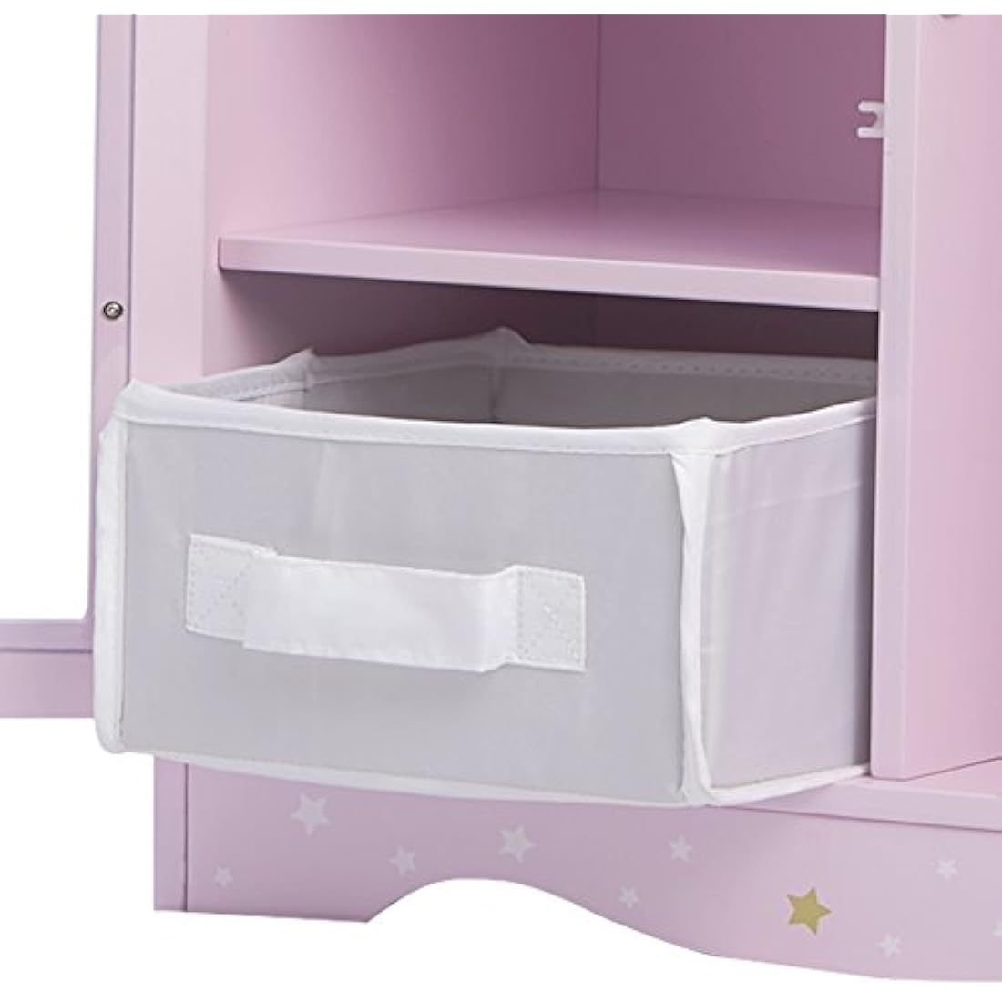 Olivia's Little World Purple Star 18 Inch Doll Closet Wardrobe Wooden Doll Furniture With 3 Doll Hangers TD-0210AP