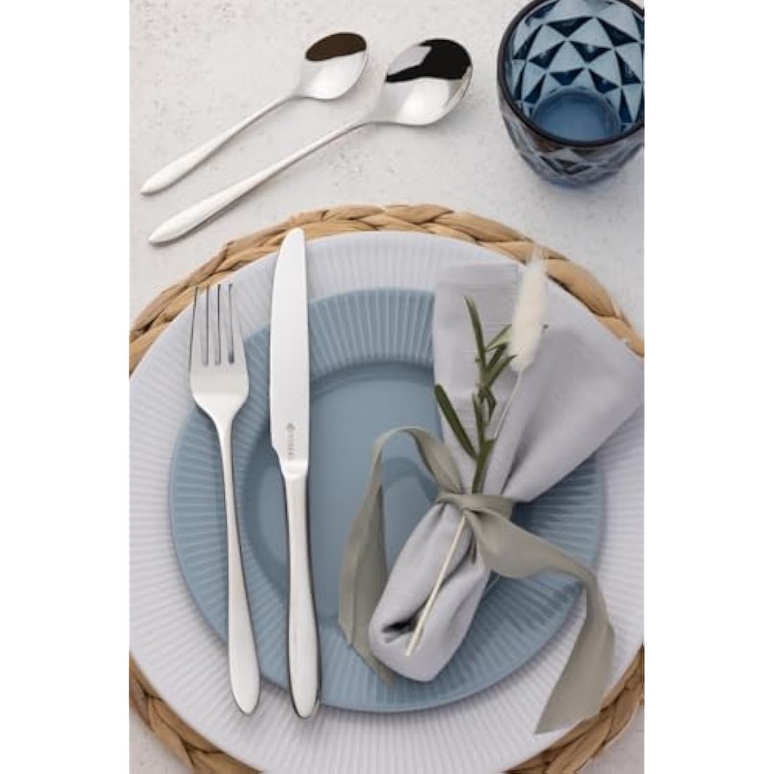 Viners Eden 44 Piece 18/10 Silver Stainless Steel Cutlery Set in Wooden Gift Box