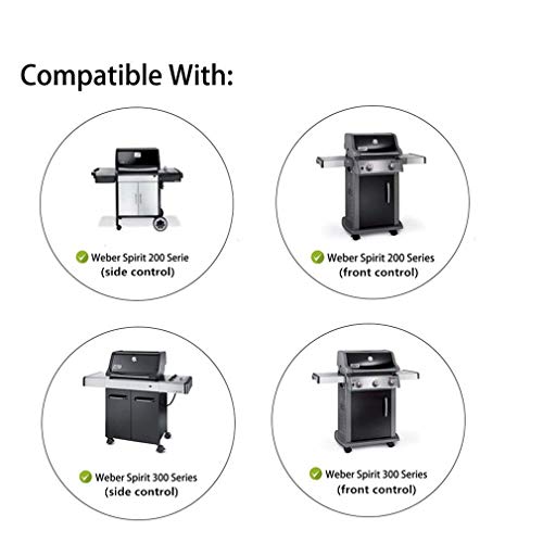onlyfire BRK-6014 Stainless Steel Grill Rotisserie Kit for Weber Spirit 200/300 Series Gas Grills