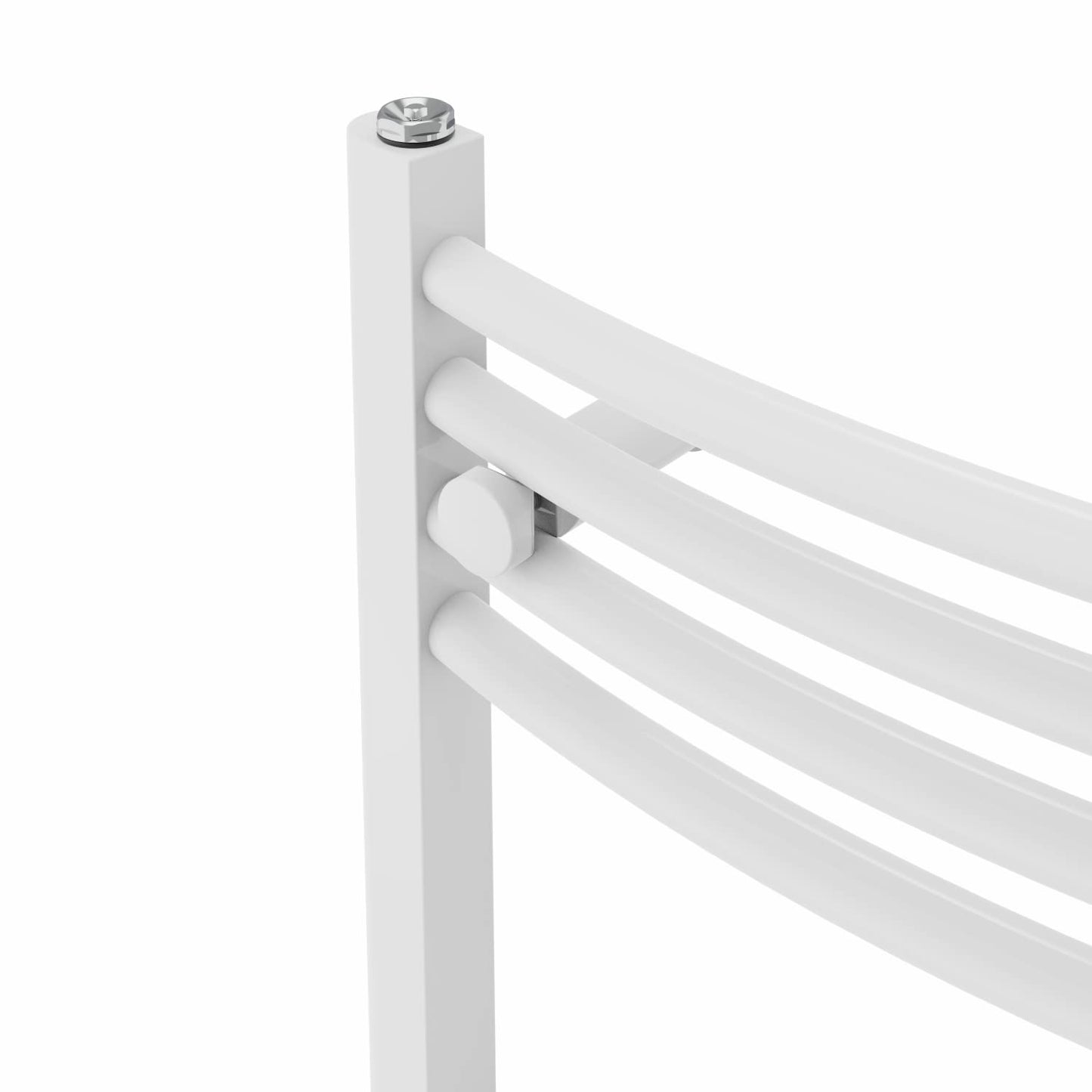 Warmehaus Curved Heated Towel Rail Radiator Ladder White 1400x500mm