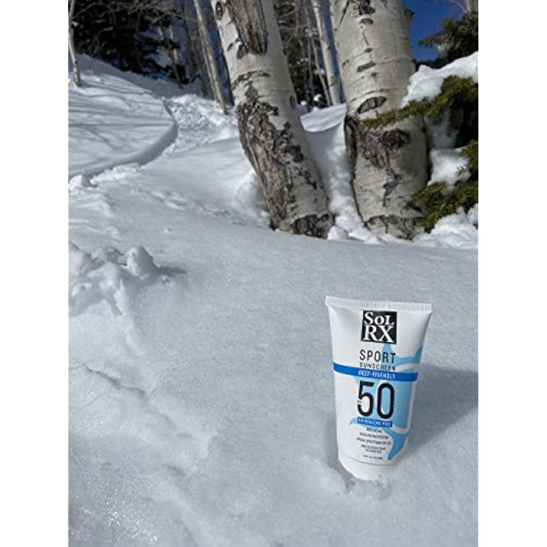 SolRX SPORT SPF 50 Sunscreen - Oxybenzone Free, Fragrance Free - 3.4 oz Tube