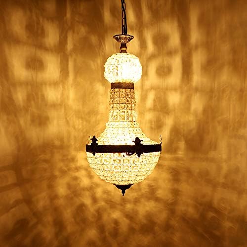 Newrays Retro Vintage Charming Royal Empire Style Led Crystal Modern Chandelier Lamp Lustres Lights G9 for Hotel Church Living Room
