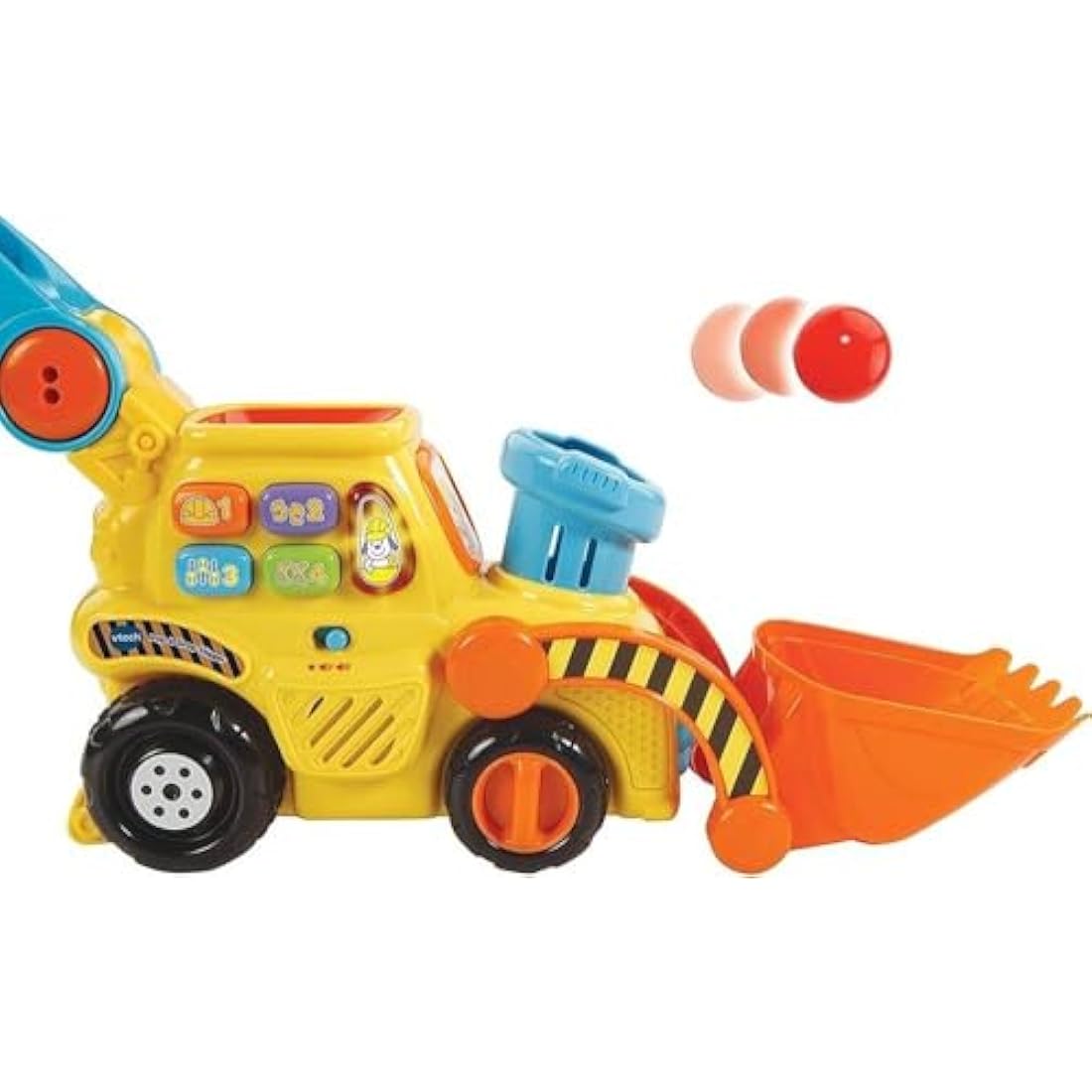 VTech POP and Drop Digger, Educational Push Along Digger for Toddler, Toy Gift for 12 Months to 2 3 Years Boys and Girls. English Version