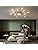 Modern LED Ceiling Light,12+1 Heads Semi Flush Mount Gold Chandeliers Ceiling Lighting for Bedroom Living Room Kitchen Dining Room Restaurant