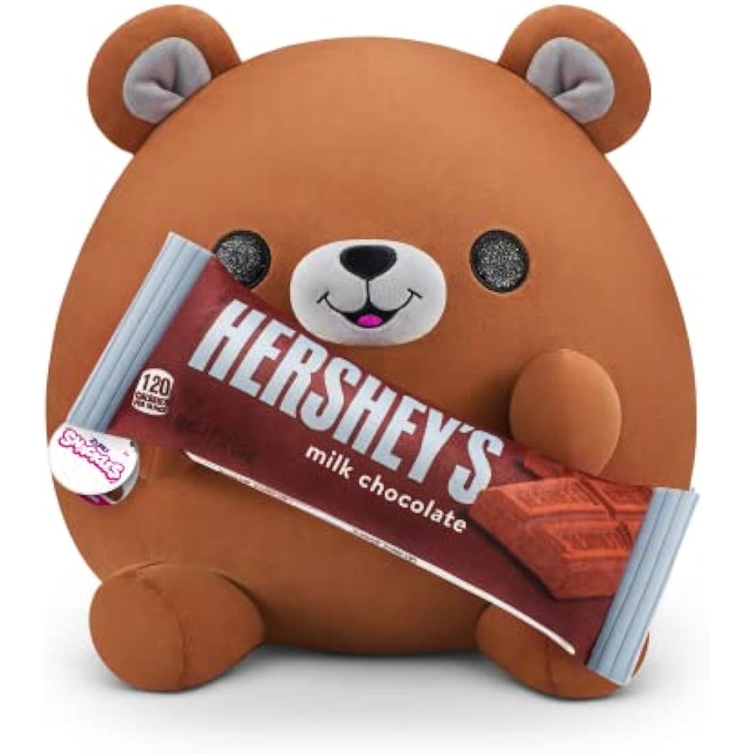Snackles Series 1 Bear (Hersheys), Surprise Medium Plush, Ultra Soft Plush, 28 cm, Collectible Plush with Real Brands (Bear)