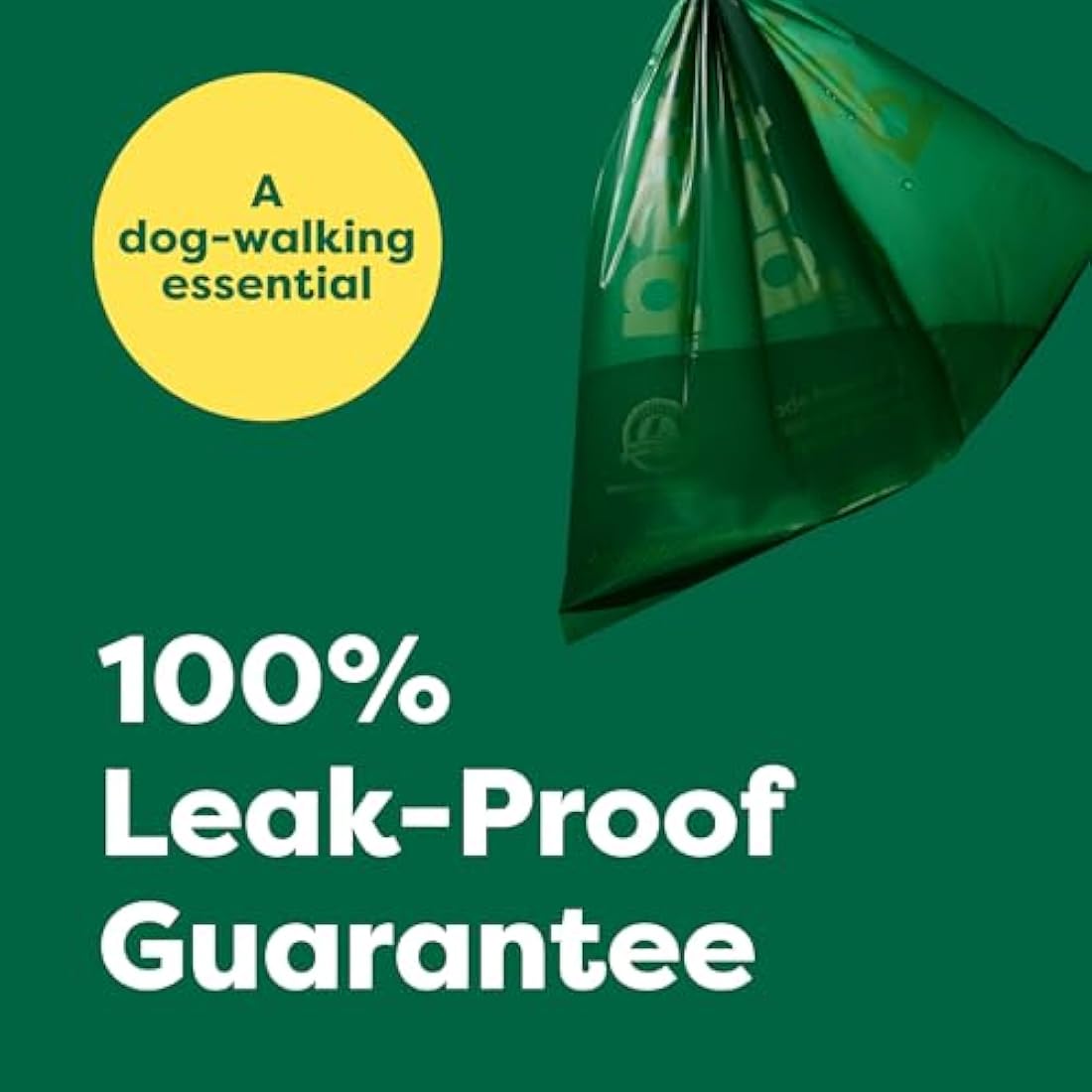 Earth Rated Dog Poo Bag Holder with Dog Poo Bags Rolls, Durable and Guaranteed Leakproof, Lavender Scented, 1 Dispenser and 900 Bags