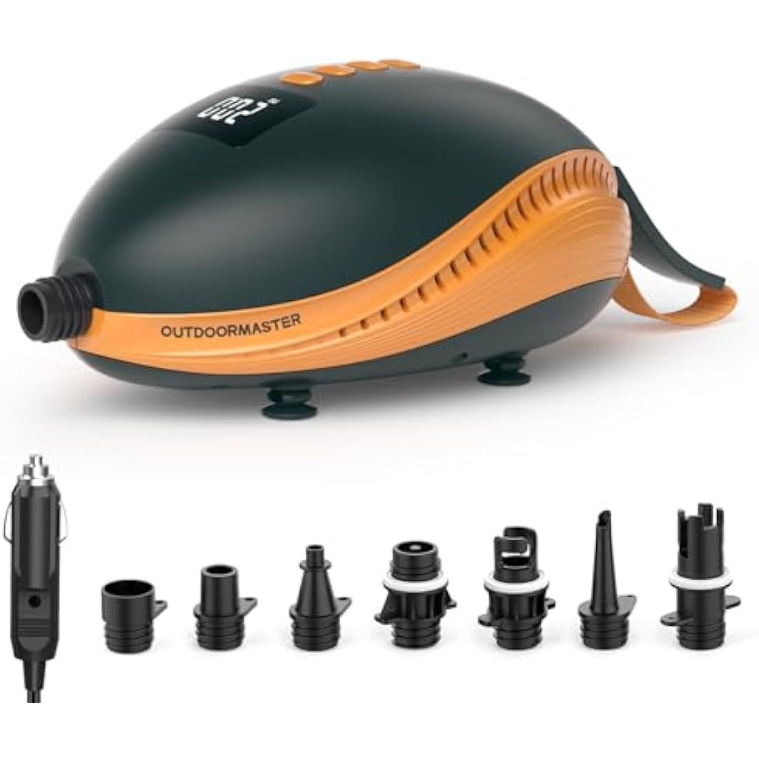 OutdoorMaster 20PSI Electric SUP Pump Paddle Board Pump The Dolphin - Quick Air Inflator & Auto-Off, 12V DC Car Connector for Inflatable Stand Up Paddle Boards, Boats, Water Sports