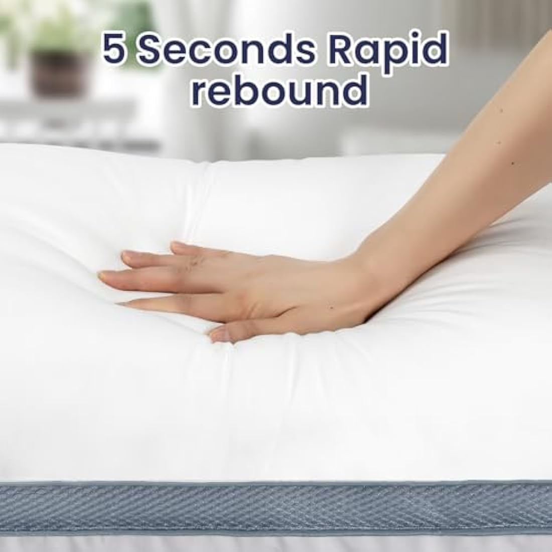 BedStory Bed Pillows 2 Pack, Luxury Pillows for Sleeping Premium Hotel Quality Pillows with Breathable Cover Bounce Back Pillow for Back/Stomach/Side Sleepers Washable, Dark Gray (42×70 CM)