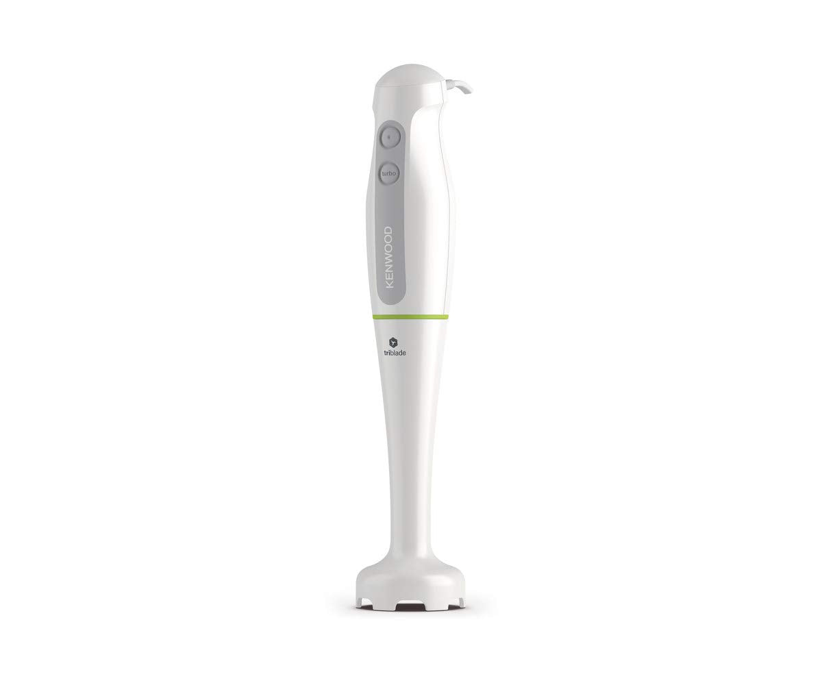 Kenwood Hand Blender, One Speed Mixer with Turbo, Triblend Wand, Anti-splash, 600W, HDP100WG, White