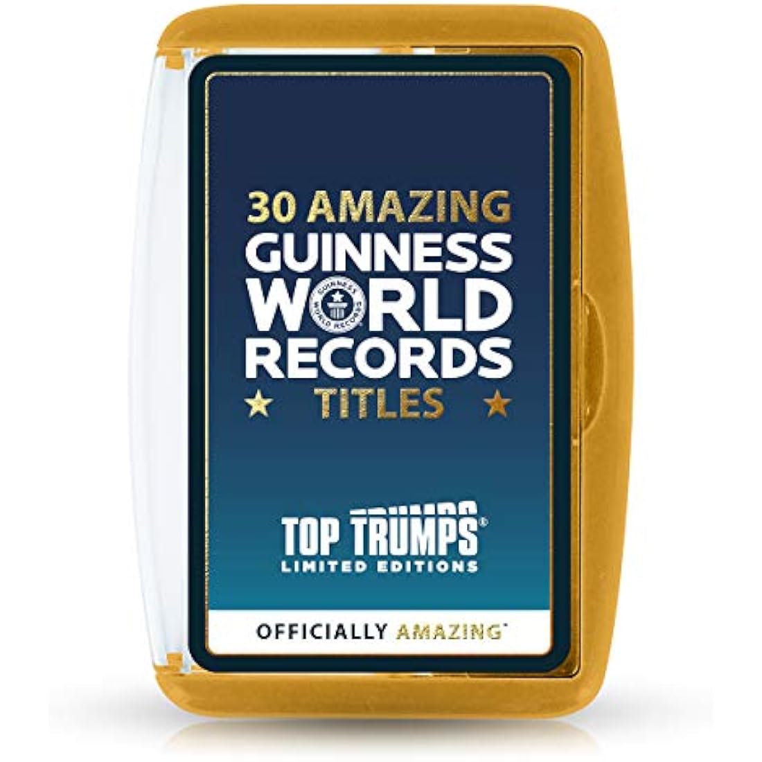 Top Trumps Guinness World Records Limited Editions Card Game, discover 30 amazing records including largest Game Boy, most tattooed and longest fingernails, gift and toy for players aged 6 plus