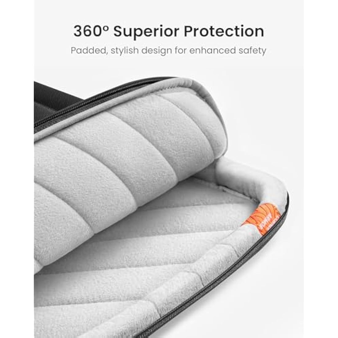 tomtoc 360 Protective Laptop Sleeve for 15-inch New MacBook Air 2025-2023 M4/A3241, M3/A3114, M2/A2941, 15'' Surface Laptop, Dell XPS 15 Plus, 15 MacBook Pro A1990 A1707, Water-resistant Carrying Case