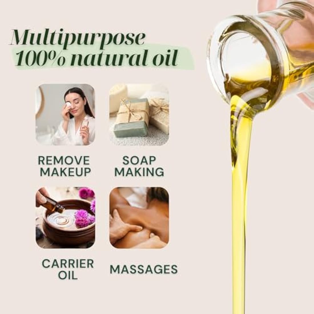Bio SOYA Oil Skin Care Superhero! Professional Oil Massage, Moisturising Body Oil, Anti-Age Make Up Remover Oil, High Vitamin E Oil, Anti Cellulite Oil - 5000 ml