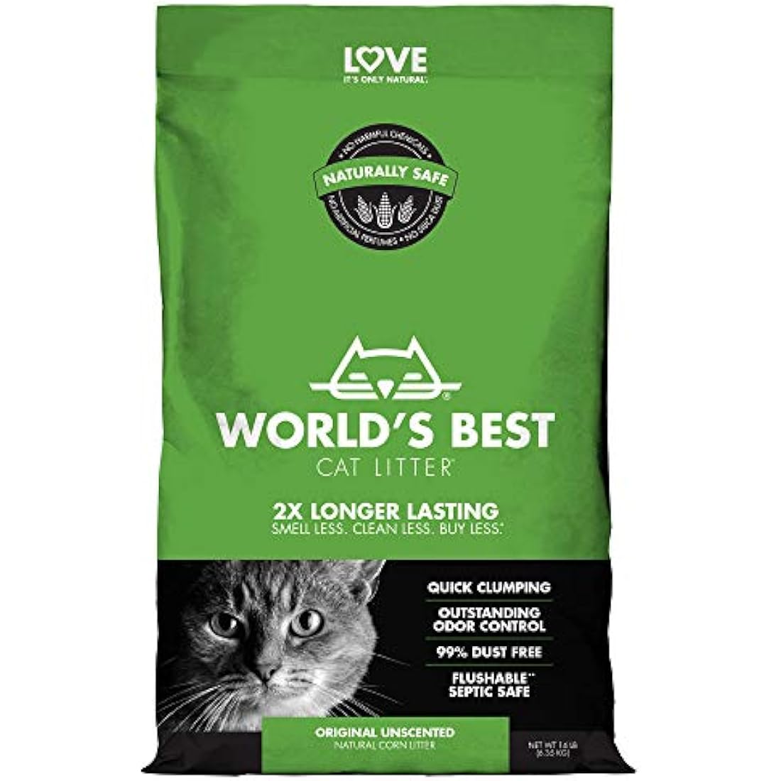 World's Best Cat Litter 14lb (6.35kg) Original Unscented