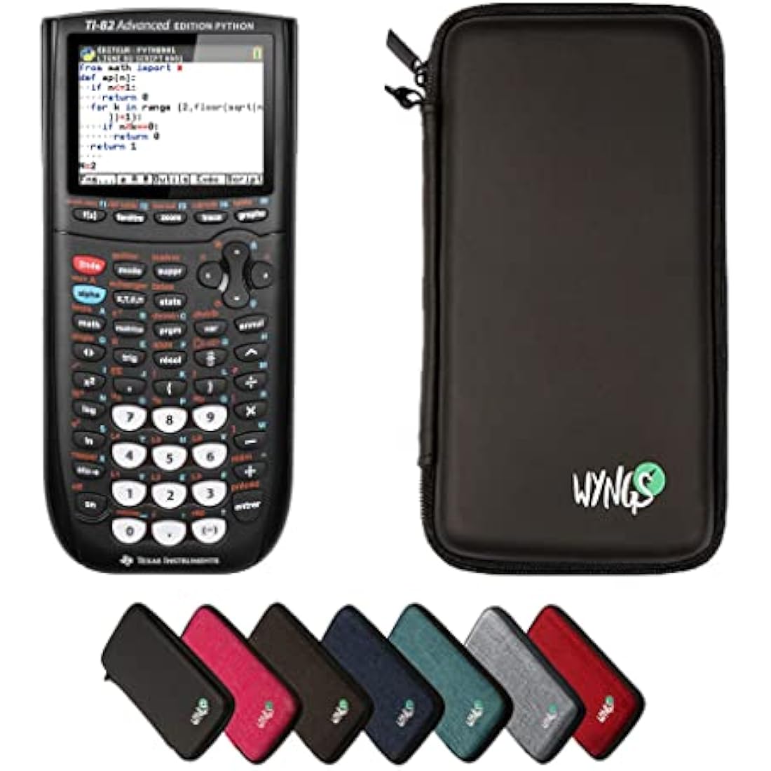 CALCUSO Basic Set Black with Graphing Calculator TI-82 Advanced Python Edition