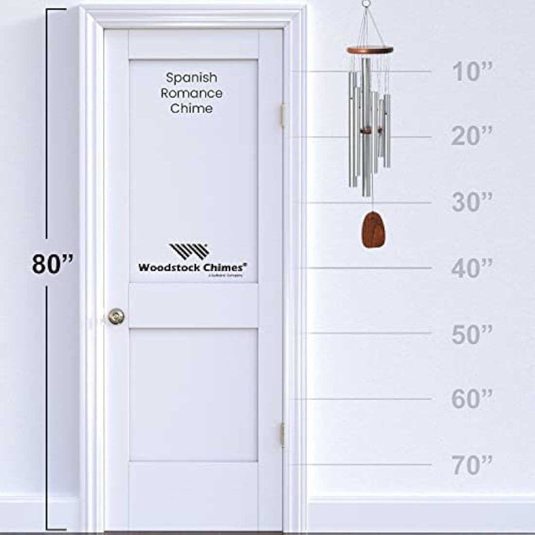 Woodstock Chimes ADSR Spanish Romance Chime - Silver