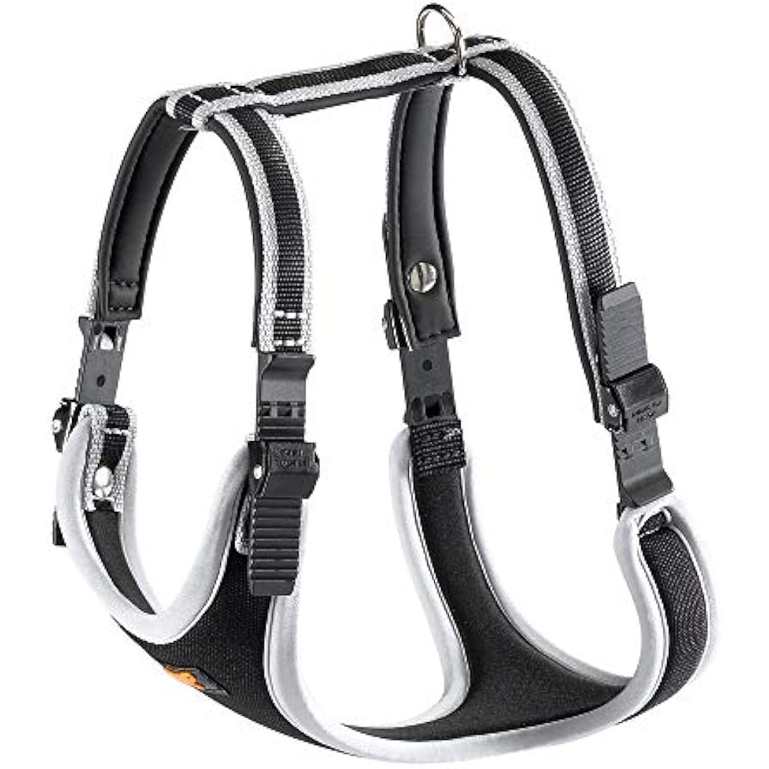 Ferplast Large Size Dog Harness ERGOCOMFORT EXTRA LARGE, Adjustable Dog Harness, Comfortable, Padded, Double Micro-adjustment Closure, Quick Release, Silver