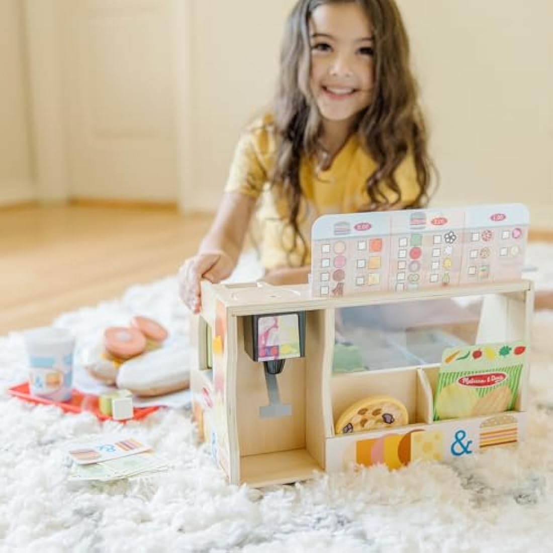 Melissa & Doug Slice & Stack Wooden Sandwich Counter | Pretend Play | Play Food | Wooden Toy | 3+ | Gift for Boy or Girl - FSC Certified