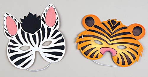 Baker Ross E453 Animal Colour-In Masks (Pack of 8), White, 1.0 cm*32.5 cm*20.0 cm