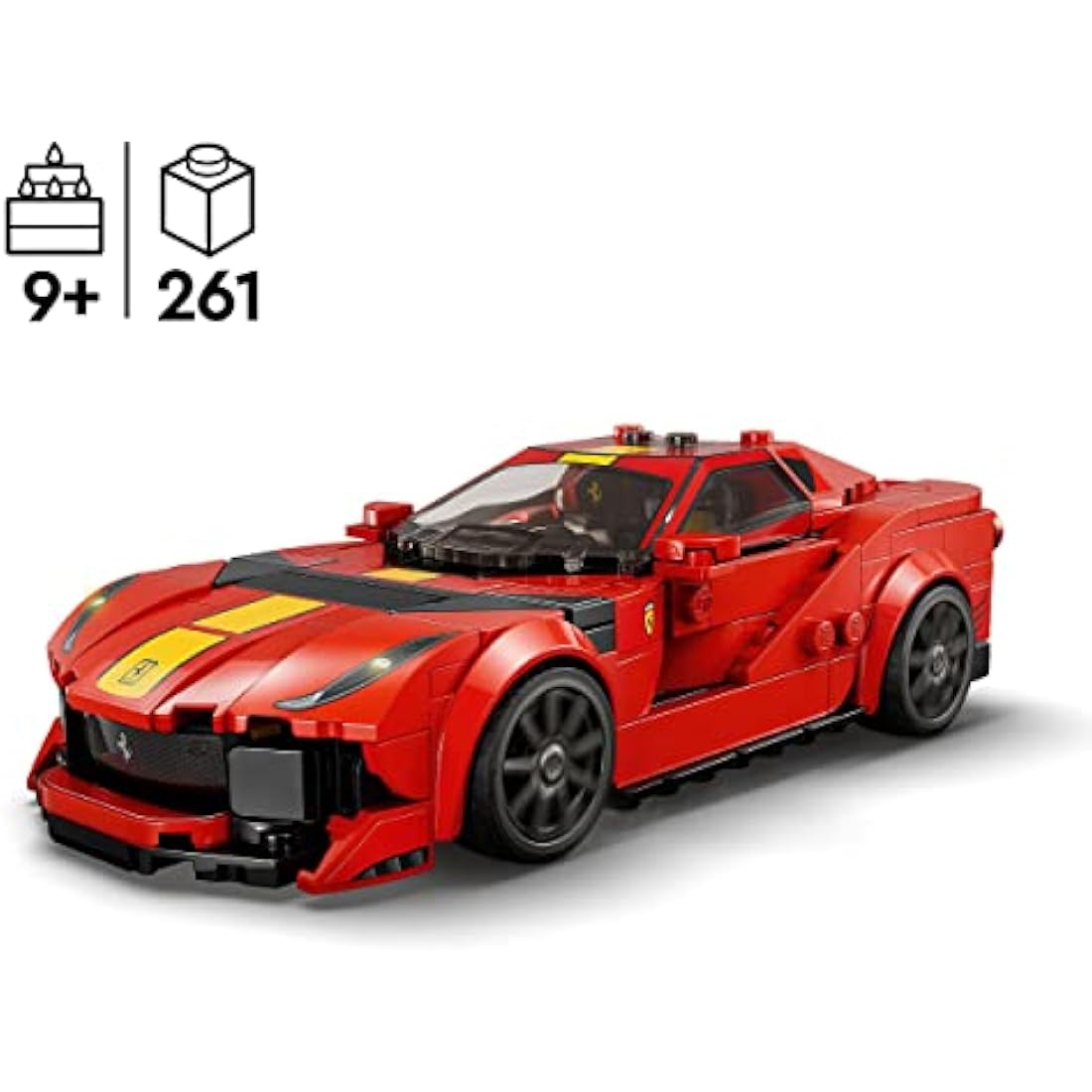 LEGO Speed Champions Ferrari 812 Competizione, Sports Car Toy Model Building Kit for Kids, Boys & Girls, 2023 Series, Collectible Race Vehicle Set 76914