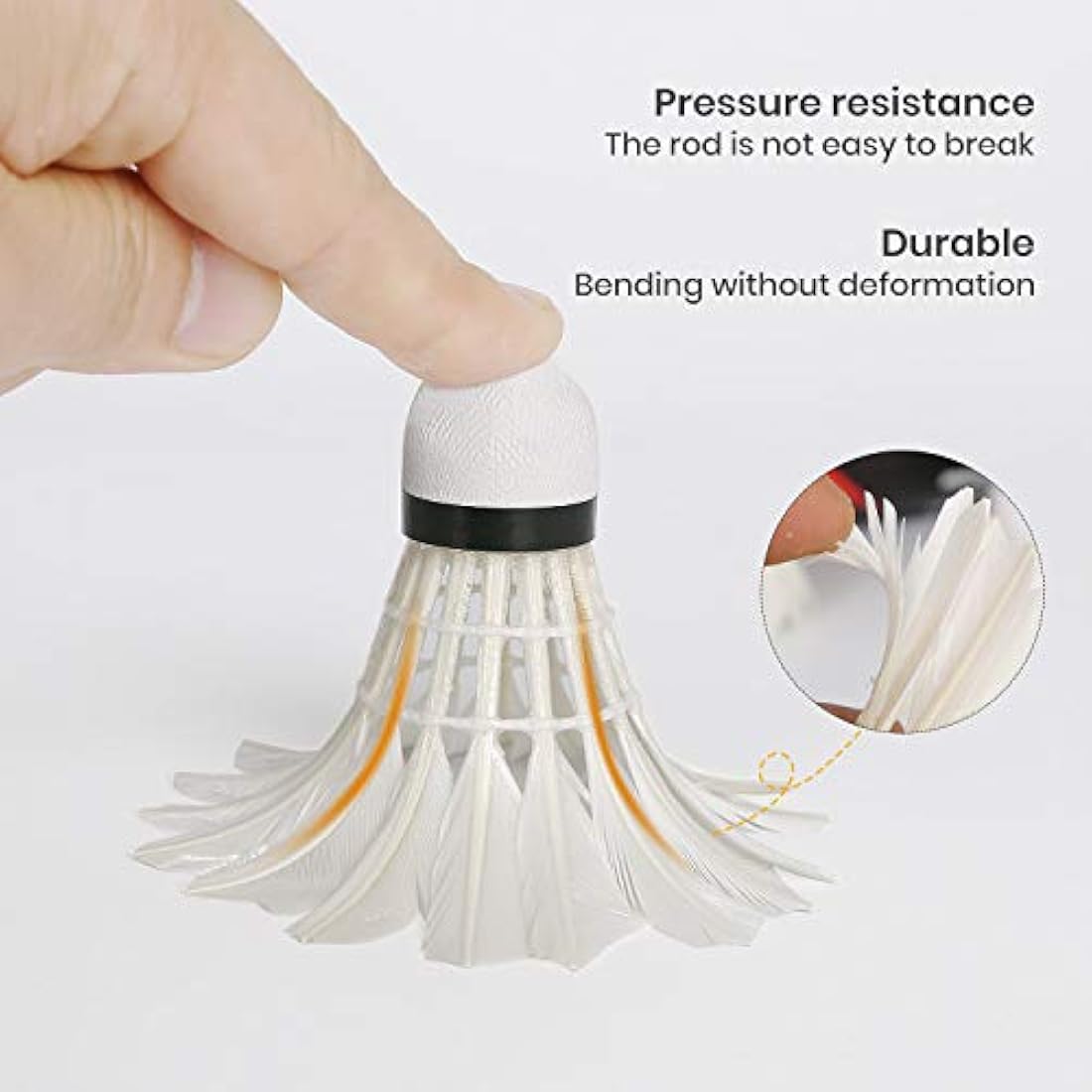Nalax Badminton Birdie,12-Pack Professional Duck Feather Badminton Shuttlecocks Feather Ball With Great Durability Stability and Balance,Suitable for Professional Training Or Family Outdoor Sports
