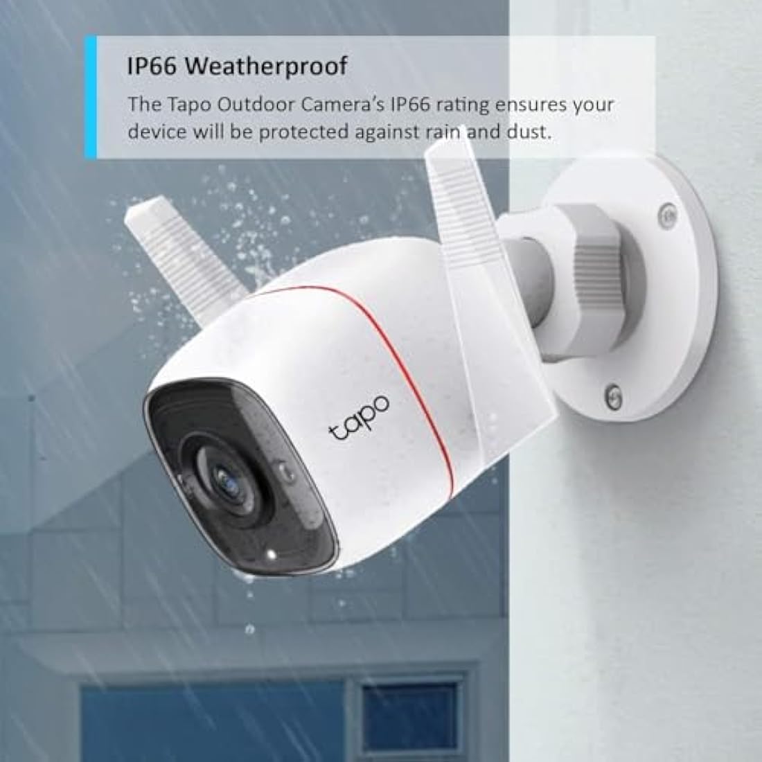 Tapo C310 2K 3MP Wired Security Camera Outdoor, Motion Detection, IP66, Built-in Siren, 2-Way Audio, Night Vision, Cloud and Local Storage, Works With Alexa and Google, No Monthly Fee