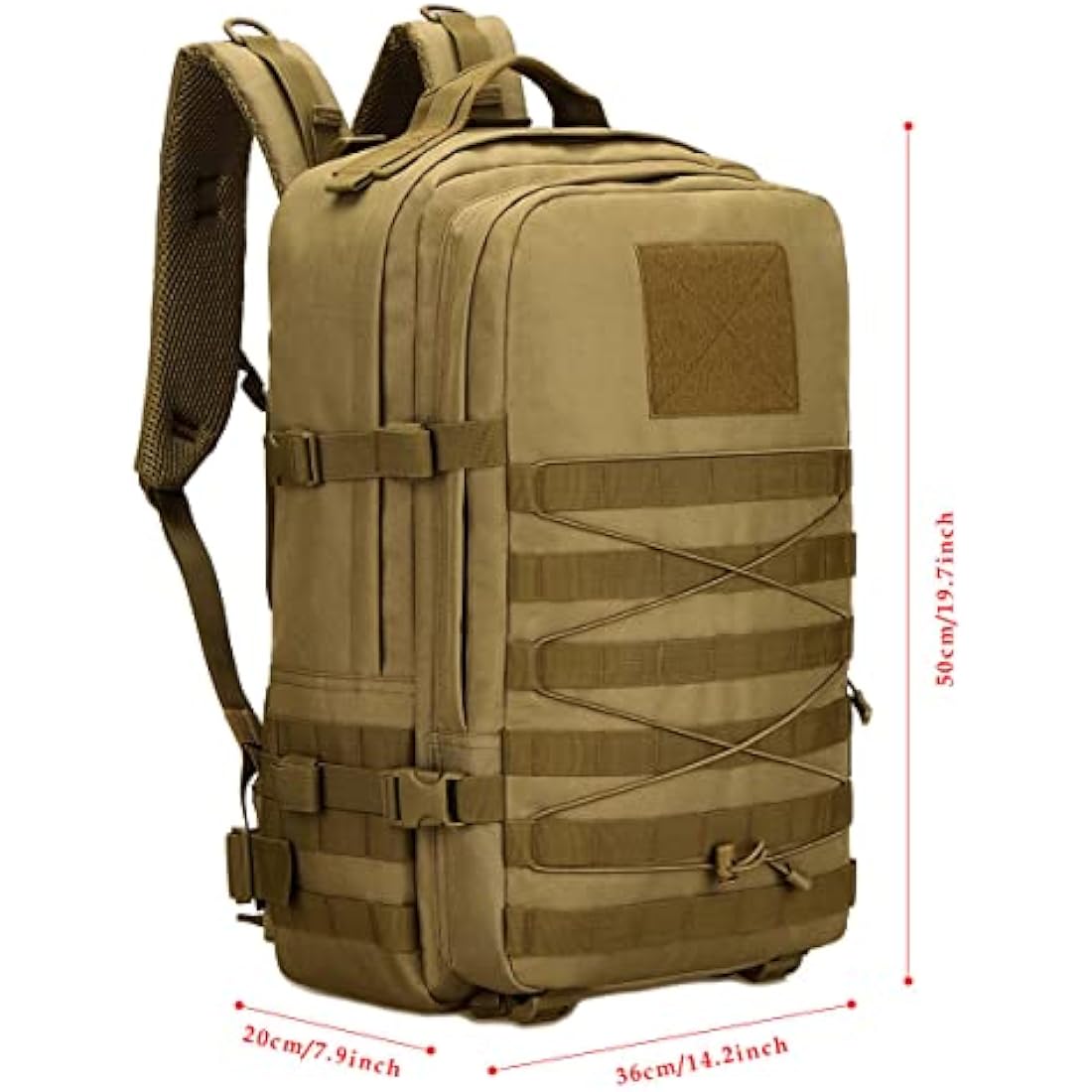 WTiger Tactical Backpack, 45L Hiking Backpack Molle Military Assault Pack 17 inch Laptop Rucksacks Travel Daypack for Outdoor Camping Fishing Trekking Hunting
