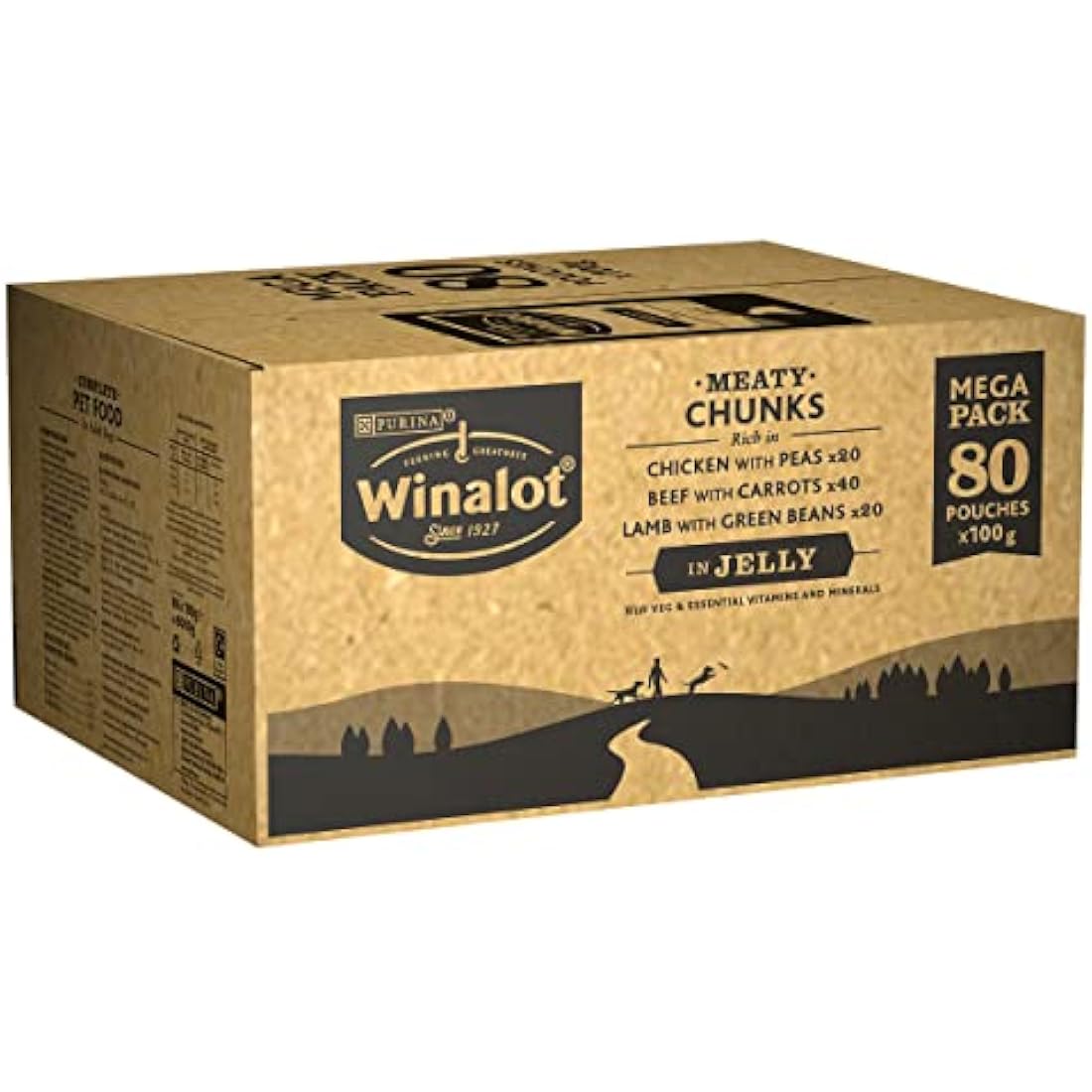 Winalot Meaty Chunks Mixed in Jelly Wet Dog Food 80x100g