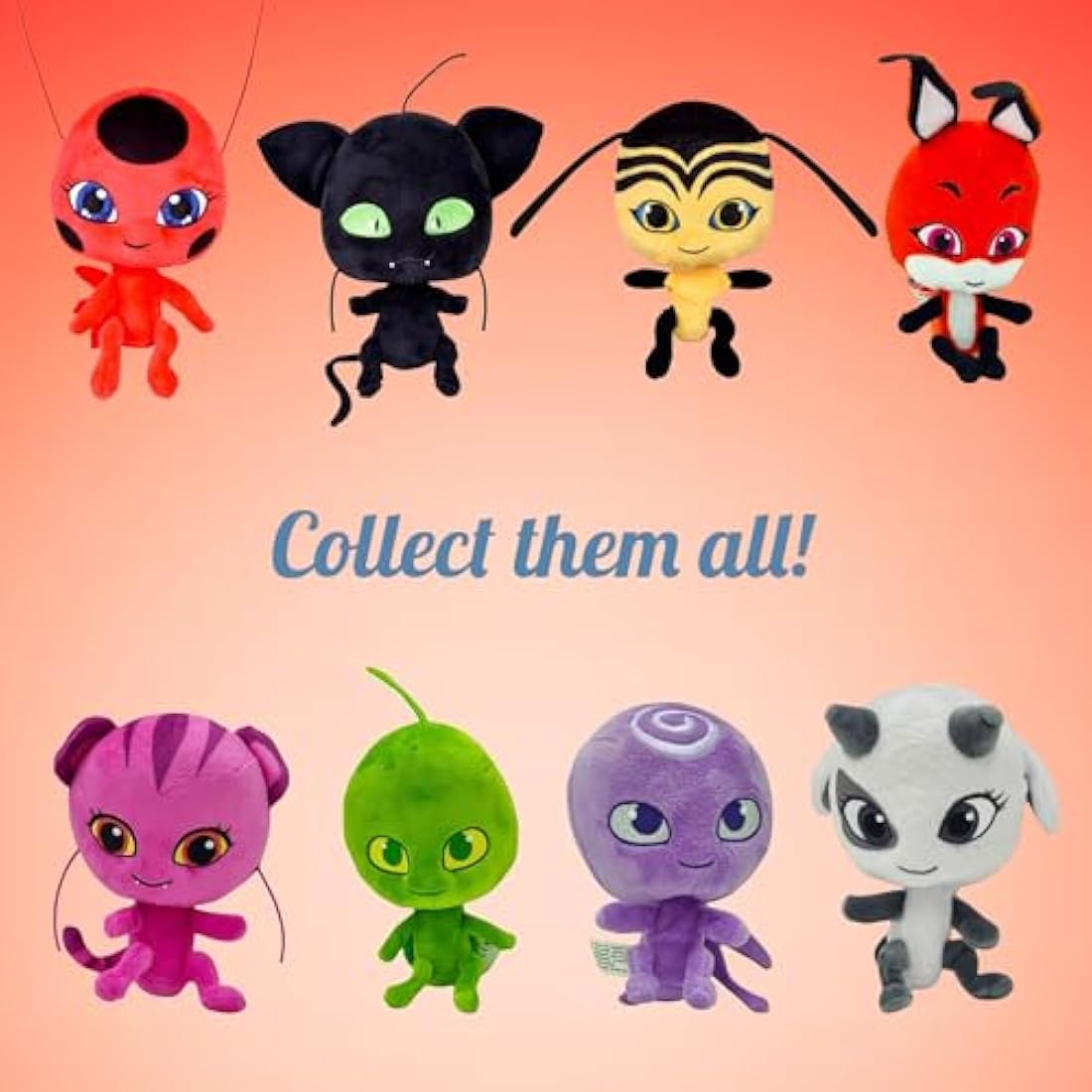 Miraculous Kwami Plagg Plush Toy From Tales Of Ladybug And Cat Noir | 15cm Plagg Soft Toy | Super Soft And Cuddly Toys Bring Their Favourite TV Show To Life | Bandai