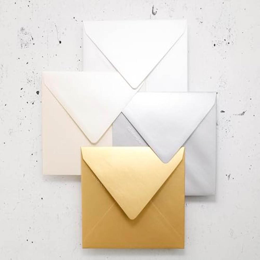Clairefontaine - Ref 50088C - Pollen Iridescent Envelopes (Pack of 20) - 140 x 140mm in Size, 120gsm Paper, Suitable for Use with Inkjet or Laser Printers - Gold