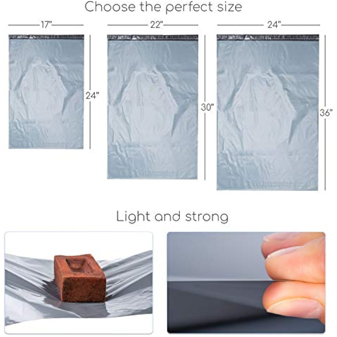 25 Large Postage - 17" x 24" (43cm x 60cm) - Mailing Bags for Postage Shipping