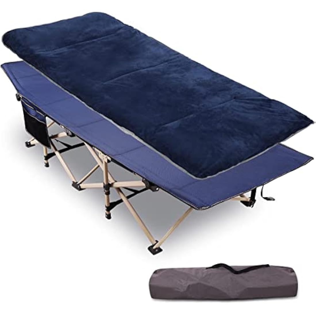 REDCAMP Folding Camping Beds for adults with Soft Mattress, Heavy Duty Sturdy 28" Extra Wide Camp Bed, Stronge Thicker Tubes Sleeping Cot Outdoor Travel Office