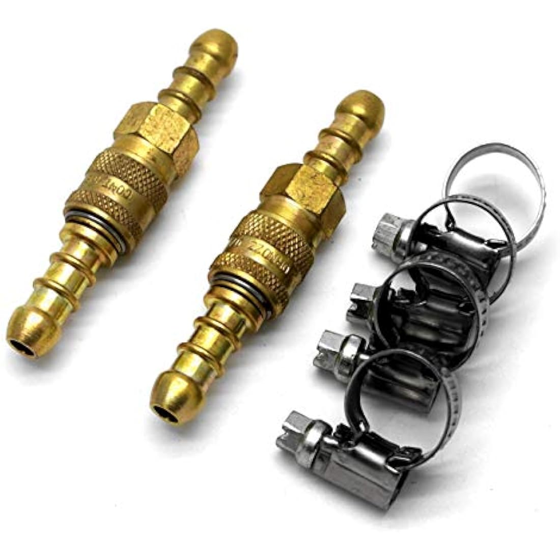 continental/1stserie 2 X Quick Release Fittings Coupling for 8mm propane/butane Hose + 4 Clips