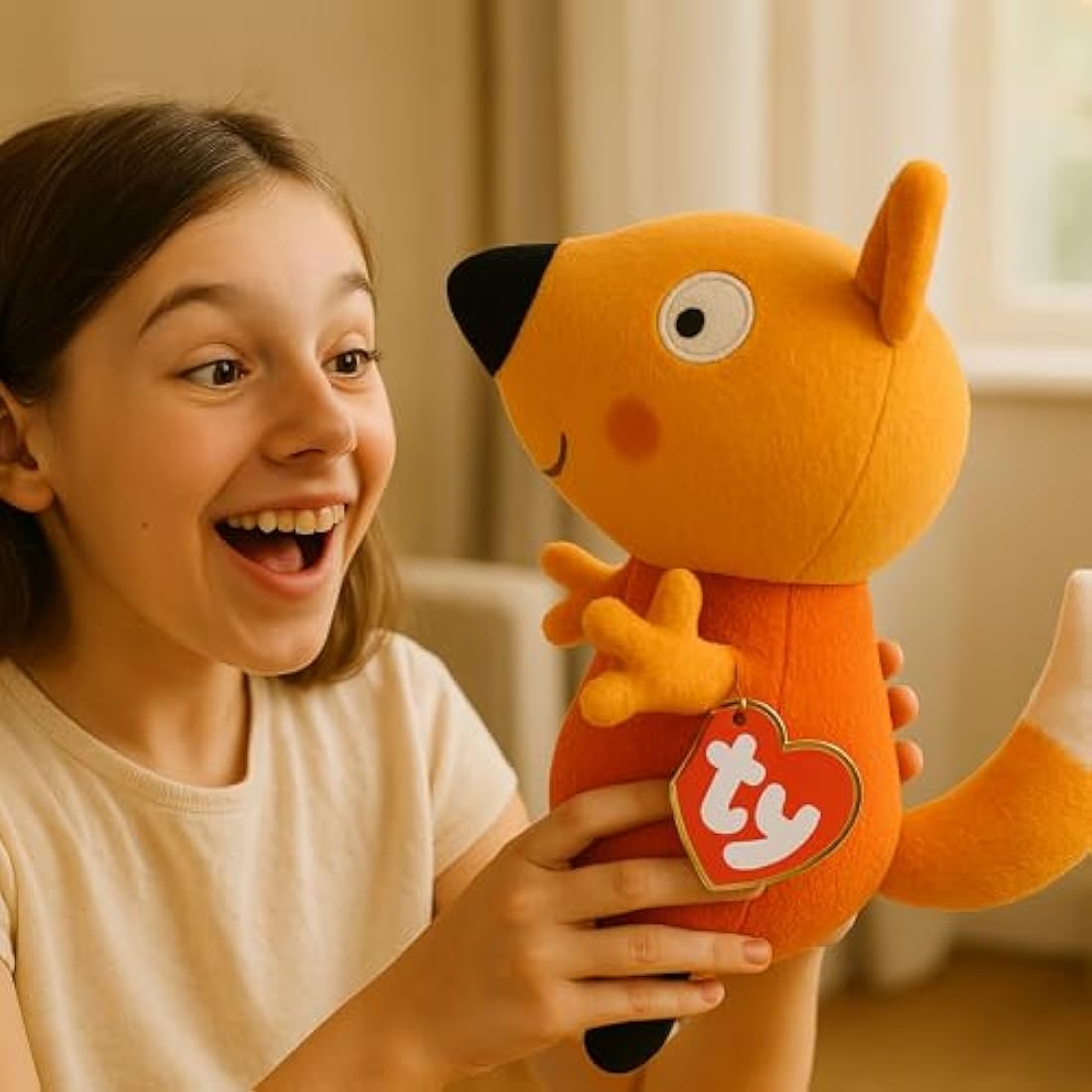 TY Peppa Pig Plush Toy - Freddy Fox | Soft Plush Toy for Kids | Collectible Stuffed Animal Plushies