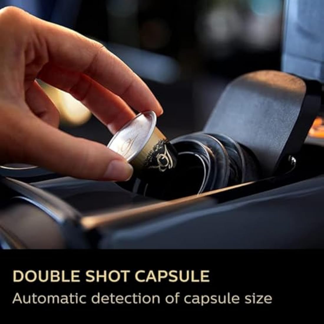 L'OR BARISTA Sublime Coffee Capsule Machine by Philips, for Double or Single Capsule, 800 milliliters, Black, (LM9012/60)