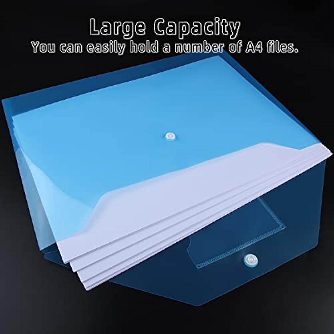 Plastic Wallets A4-30 Pack Plastic Folders Waterproof Document Wallet Files Folder Clear A4 Wallets with Popper Wallet for Home, School, Travel and Office Supplies Storage, Assorted Colours