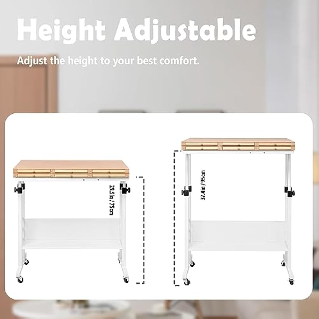 Tektalk 2000/1500/1000 Piece Foldable Puzzle Board with Height Adjustment, Jigsaw Puzzle Table with Cover & 8 Sorting Trays/Drawers, Puzzle Easel with Legs, Enclosed with 4 Roller Wheels